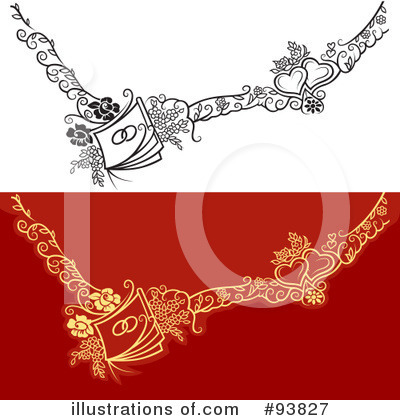 Royalty-Free (RF) Wedding Design Elements Clipart Illustration by dero - Stock Sample #93827