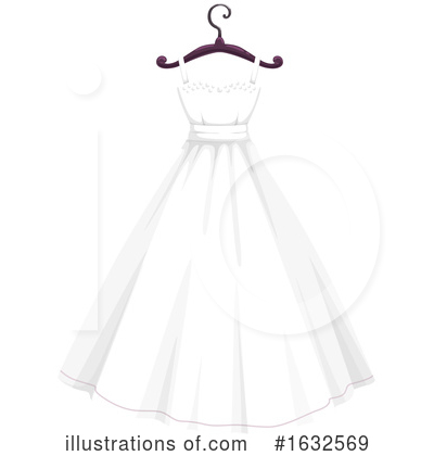 Royalty-Free (RF) Wedding Dress Clipart Illustration by Vector Tradition SM - Stock Sample #1632569