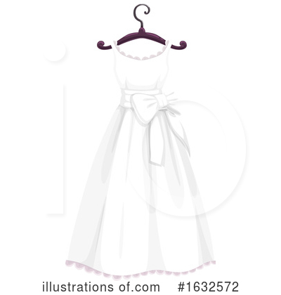 Royalty-Free (RF) Wedding Dress Clipart Illustration by Vector Tradition SM - Stock Sample #1632572