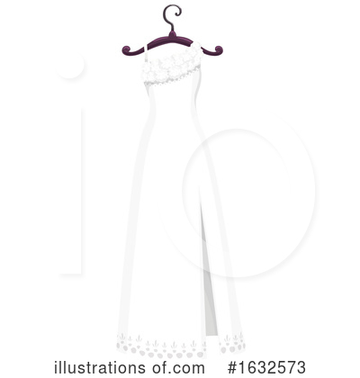 Royalty-Free (RF) Wedding Dress Clipart Illustration by Vector Tradition SM - Stock Sample #1632573