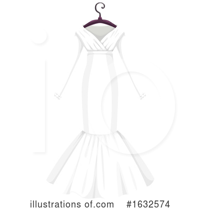 Royalty-Free (RF) Wedding Dress Clipart Illustration by Vector Tradition SM - Stock Sample #1632574