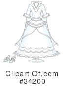 Wedding Dress Clipart #34200 by Alex Bannykh