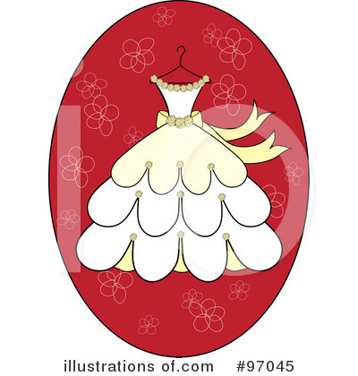 Royalty-Free (RF) Wedding Dress Clipart Illustration by Pams Clipart - Stock Sample #97045