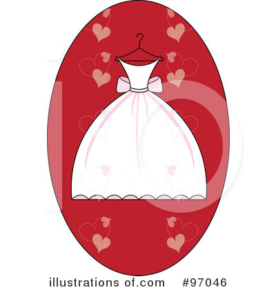 Royalty-Free (RF) Wedding Dress Clipart Illustration by Pams Clipart - Stock Sample #97046