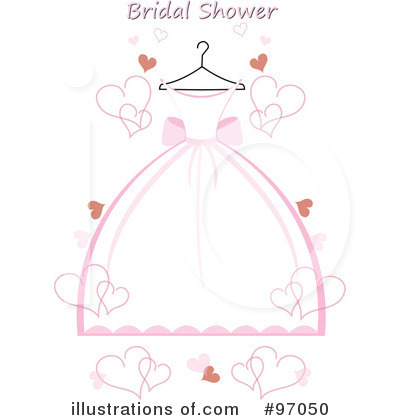 Royalty-Free (RF) Wedding Dress Clipart Illustration by Pams Clipart - Stock Sample #97050