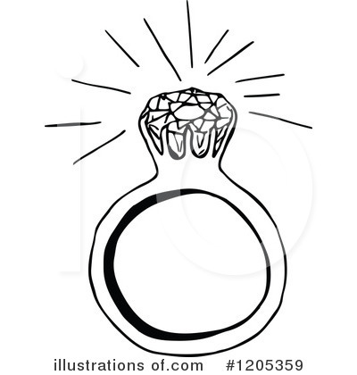 Royalty-Free (RF) Wedding Ring Clipart Illustration by Prawny Vintage - Stock Sample #1205359