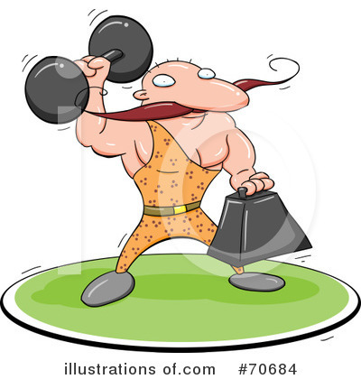 Royalty-Free (RF) Weightlifter Clipart Illustration by jtoons - Stock Sample #70684