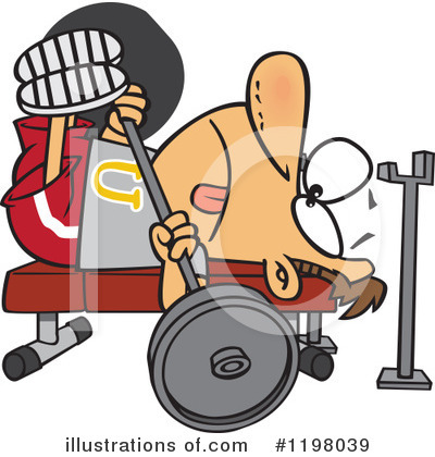 Royalty-Free (RF) Weightlifting Clipart Illustration by toonaday - Stock Sample #1198039