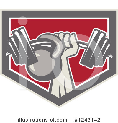 Royalty-Free (RF) Weightlifting Clipart Illustration by patrimonio - Stock Sample #1243142