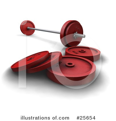 Royalty-Free (RF) Weights Clipart Illustration by KJ Pargeter - Stock Sample #25654