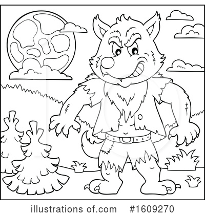 Royalty-Free (RF) Werewolf Clipart Illustration by visekart - Stock Sample #1609270