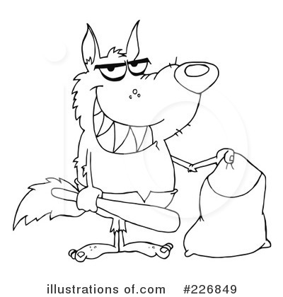 Royalty-Free (RF) Werewolf Clipart Illustration by Hit Toon - Stock Sample #226849