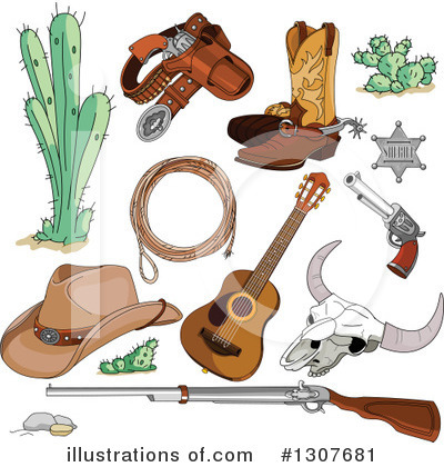 Royalty-Free (RF) Western Clipart Illustration by Pushkin - Stock Sample #1307681