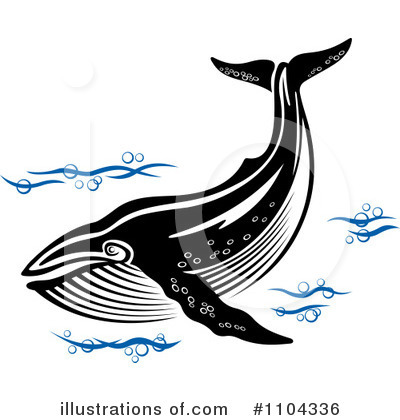 Royalty-Free (RF) Whale Clipart Illustration by Vector Tradition SM - Stock Sample #1104336