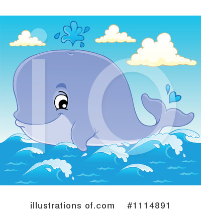 Royalty-Free (RF) Whale Clipart Illustration by visekart - Stock Sample #1114891