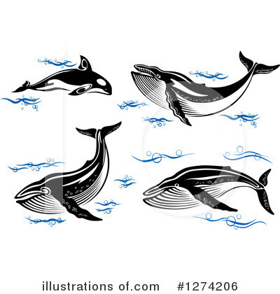 Humpback Whale Clipart #1274206 by Vector Tradition SM