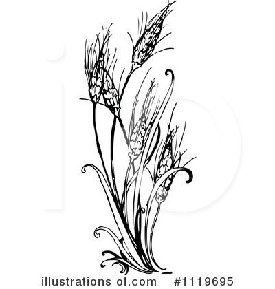 Royalty-Free (RF) Wheat Clipart Illustration by Prawny Vintage - Stock Sample #1119695