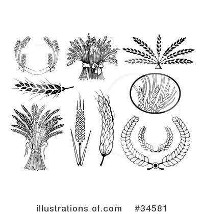 Royalty-Free (RF) Wheat Clipart Illustration by C Charley-Franzwa - Stock Sample #34581