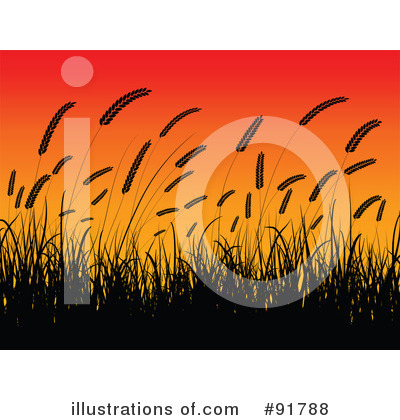 Royalty-Free (RF) Wheat Clipart Illustration by KJ Pargeter - Stock Sample #91788