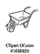 Wheelbarrow Clipart #1688850 by patrimonio