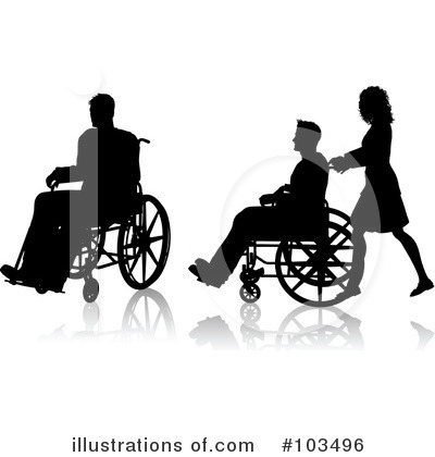 Royalty-Free (RF) Wheelchair Clipart Illustration by KJ Pargeter - Stock Sample #103496