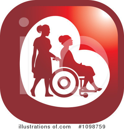 Royalty-Free (RF) Wheelchair Clipart Illustration by Lal Perera - Stock Sample #1098759