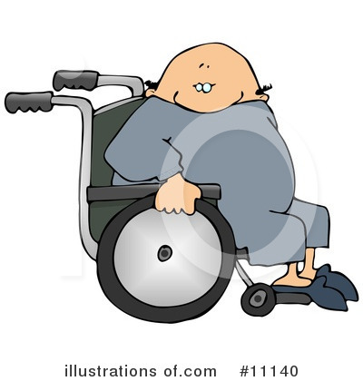 Royalty-Free (RF) Wheelchair Clipart Illustration by djart - Stock Sample #11140
