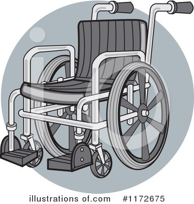 Royalty-Free (RF) Wheelchair Clipart Illustration by Andy Nortnik - Stock Sample #1172675