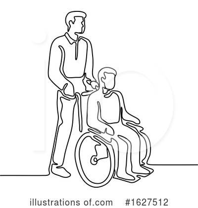 Royalty-Free (RF) Wheelchair Clipart Illustration by patrimonio - Stock Sample #1627512