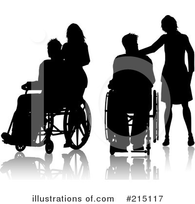 Royalty-Free (RF) Wheelchair Clipart Illustration by KJ Pargeter - Stock Sample #215117