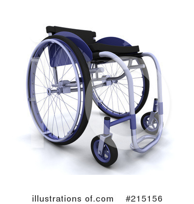 Royalty-Free (RF) Wheelchair Clipart Illustration by KJ Pargeter - Stock Sample #215156