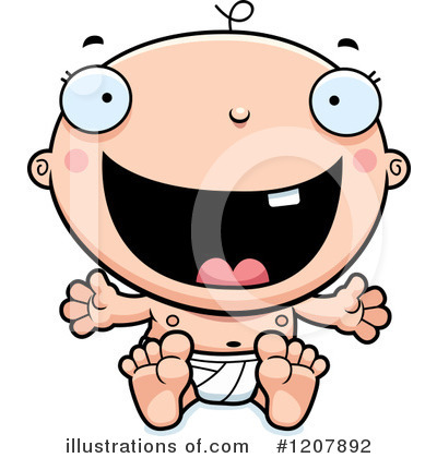 White Baby Clipart #1207892 by Cory Thoman