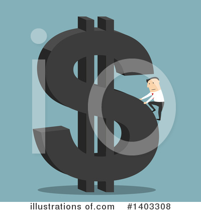 Royalty-Free (RF) White Business Man Clipart Illustration by Vector Tradition SM - Stock Sample #1403308