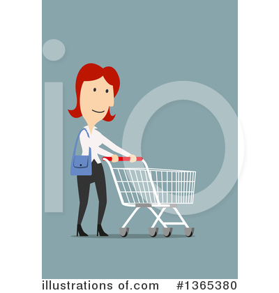Royalty-Free (RF) White Business Woman Clipart Illustration by Vector Tradition SM - Stock Sample #1365380