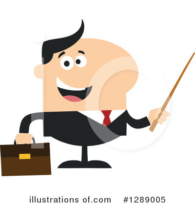 Royalty-Free (RF) White Businessman Clipart Illustration by Hit Toon - Stock Sample #1289005