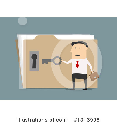 Royalty-Free (RF) White Businessman Clipart Illustration by Vector Tradition SM - Stock Sample #1313998