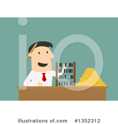 Royalty-Free (RF) White Businessman Clipart Illustration by Vector Tradition SM - Stock Sample #1352312