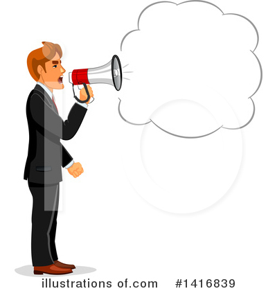 Bullhorn Clipart #1416839 by Vector Tradition SM