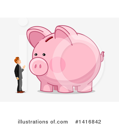 Piggy Bank Clipart #1416842 by Vector Tradition SM