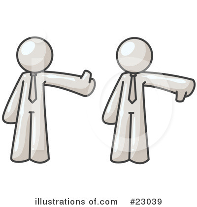 Thumbs Down Clipart #23039 by Leo Blanchette