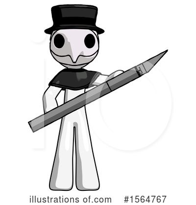 Royalty-Free (RF) White Design Mascot Clipart Illustration by Leo Blanchette - Stock Sample #1564767