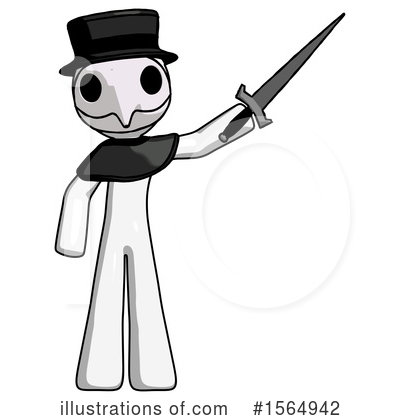 Royalty-Free (RF) White Design Mascot Clipart Illustration by Leo Blanchette - Stock Sample #1564942