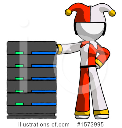 Royalty-Free (RF) White Design Mascot Clipart Illustration by Leo Blanchette - Stock Sample #1573995