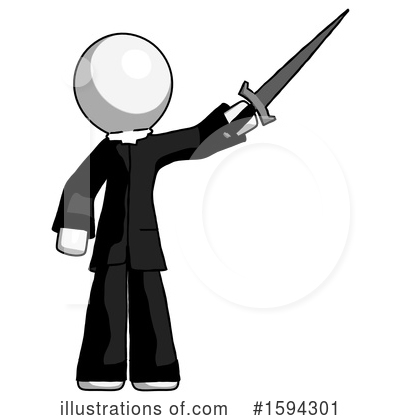 Royalty-Free (RF) White Design Mascot Clipart Illustration by Leo Blanchette - Stock Sample #1594301
