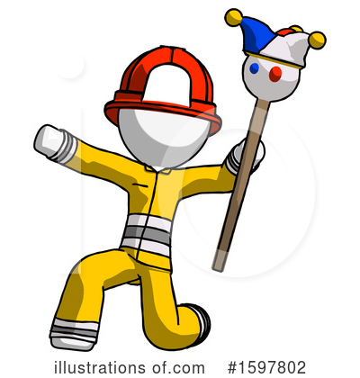 Royalty-Free (RF) White Design Mascot Clipart Illustration by Leo Blanchette - Stock Sample #1597802