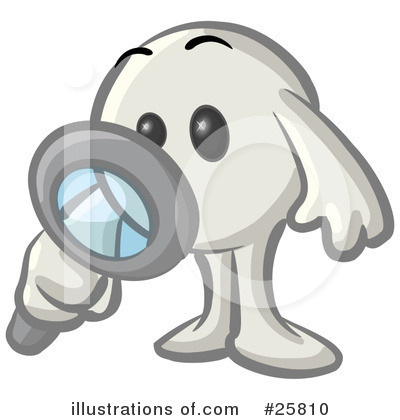 Royalty-Free (RF) White Konkee Character Clipart Illustration by Leo Blanchette - Stock Sample #25810