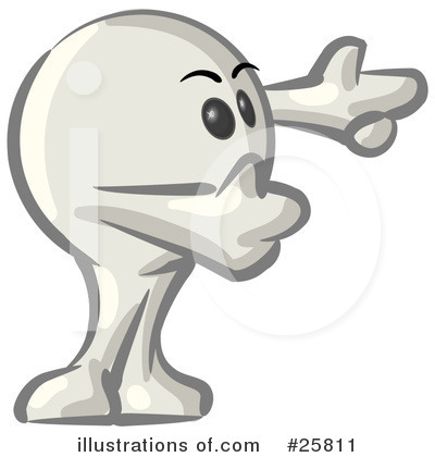 White Konkee Character Clipart #25811 by Leo Blanchette