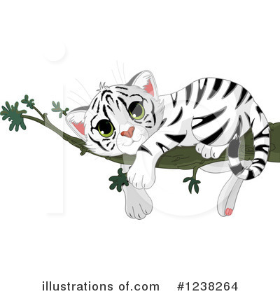 Royalty-Free (RF) White Tiger Clipart Illustration by Pushkin - Stock Sample #1238264