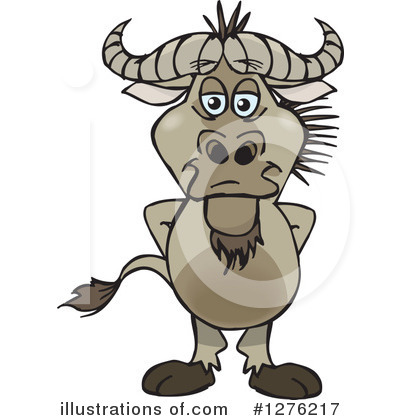 Wildebeest Clipart #1276217 by Dennis Holmes Designs