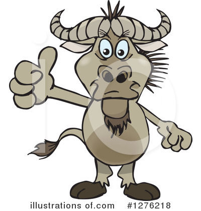 Royalty-Free (RF) Wildebeest Clipart Illustration by Dennis Holmes Designs - Stock Sample #1276218